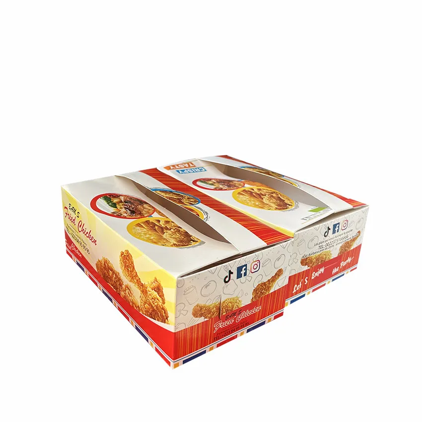 Factory Sale Lunch Take Away Box Paper Cardboard Fried Chicken Packaging Boxes