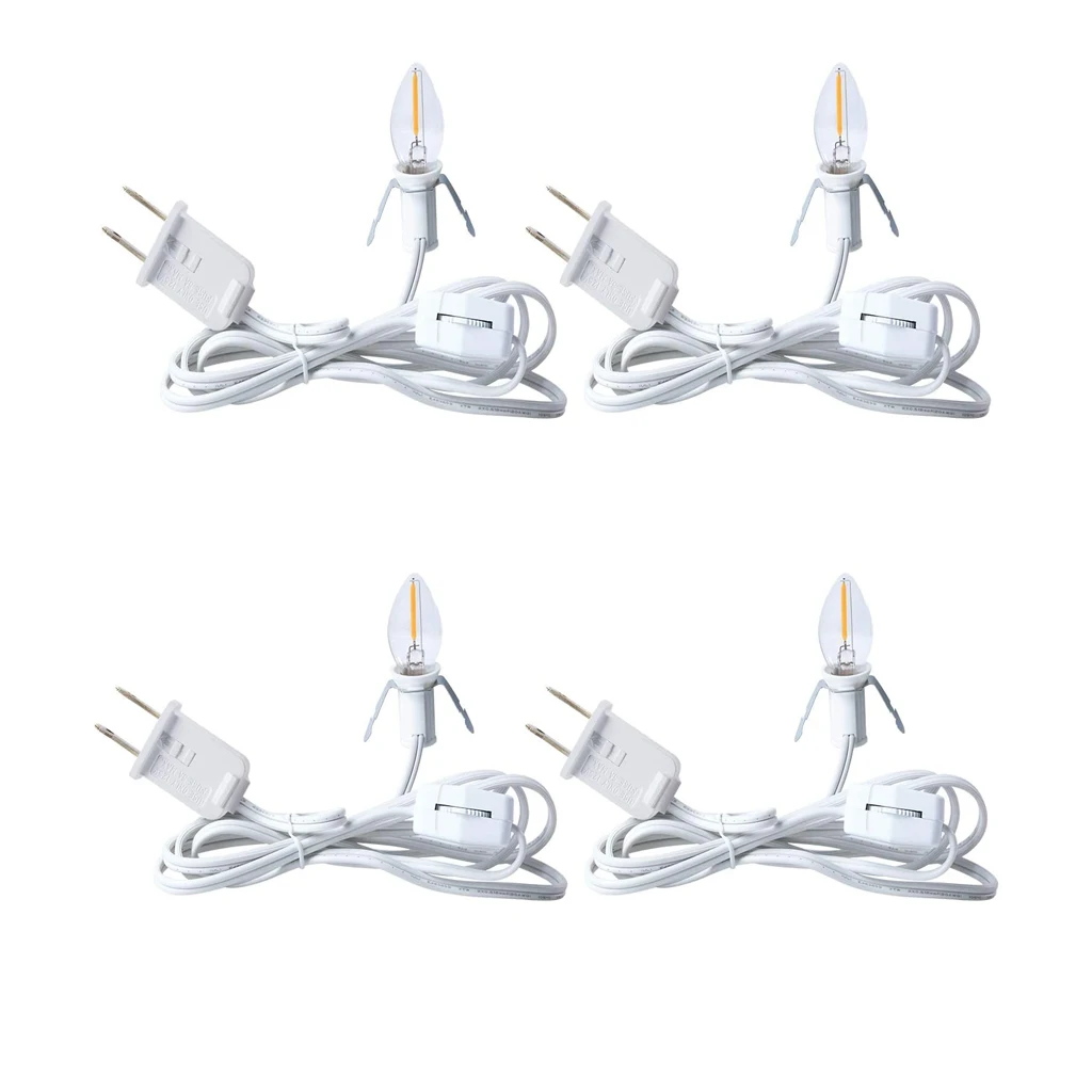 night light power cord 6 feet with butterfly socket fused plug power cord
