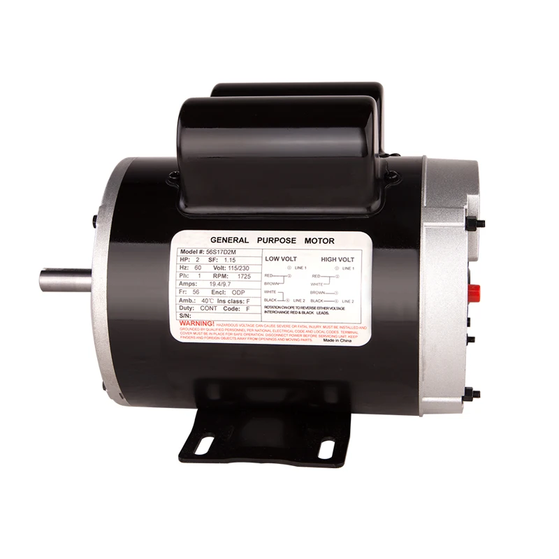 single phase 115v 220v small ac electric motor 1400 RPM 1hp 1.5HP motor
