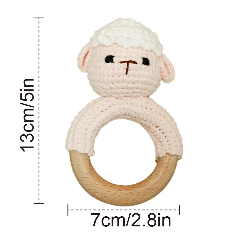 Crochet Panda Rattle Baby Toy - Soft Knit Animal Doll For Soothing & Chewing, Perfect Gift For Christmas, Corban Festival