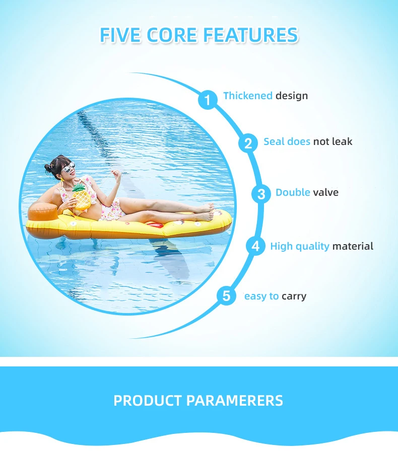 New Design Popular Inflatable Pizza Slice Pool Float Summer Water Park Raft Floating Mat For