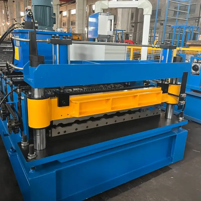Europe Popular 0.3-0.8mm Material Thickness C8 Metal Profiles Roll Forming Machine for Fences and Roofing.