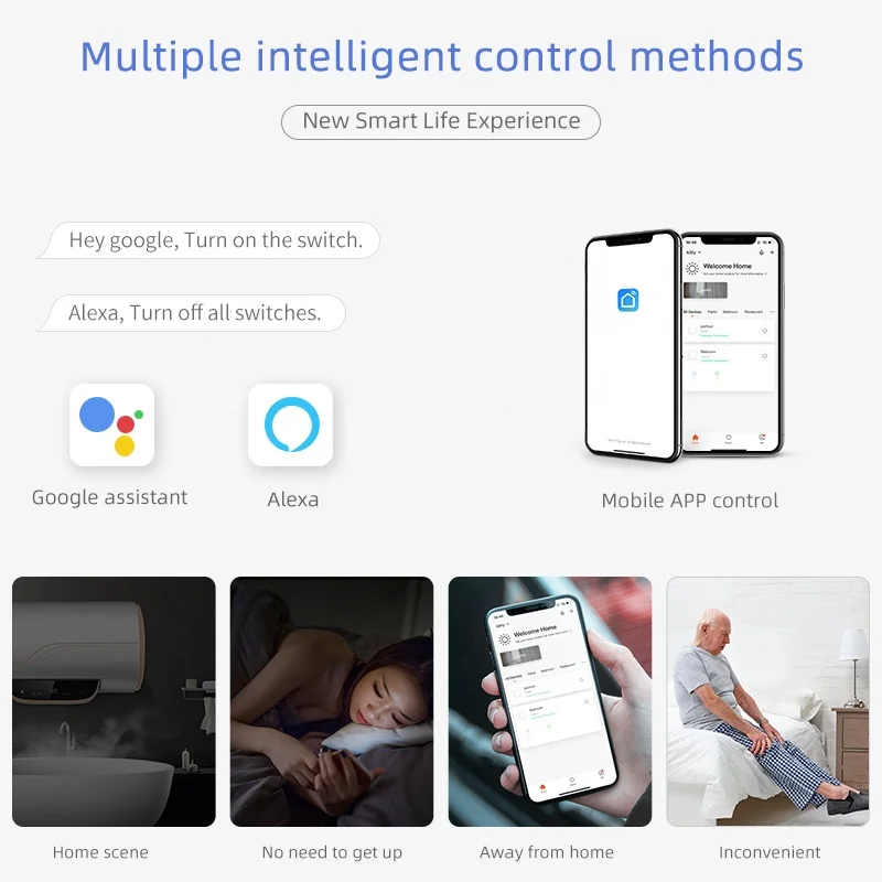 tuya 20a air conditioner switch smartlife app control zigbee timer water heater switch us standard gold smart switch
