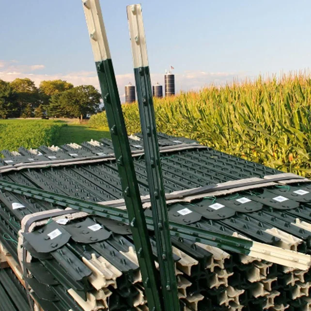 Wholesale Cheap Steel T-Shape Star Farming Cattle Fence Posts 6ft 7ft 8ft with Caps for Driveway Gates Sport Fencing Accessories