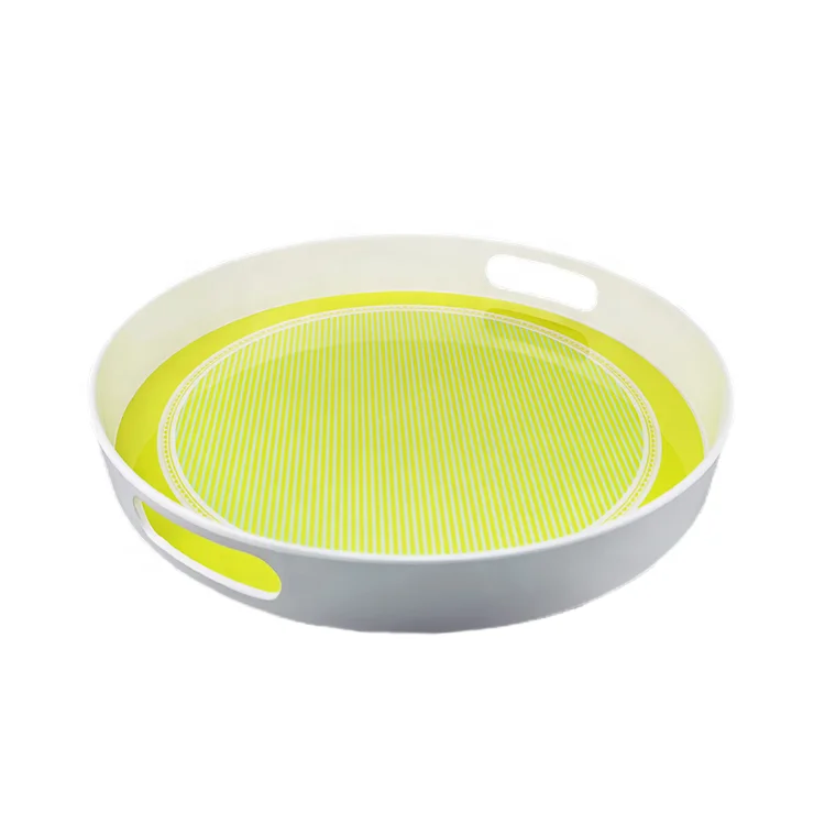 13.8 inch Custom Print Plastic Melamine Fruit Tray