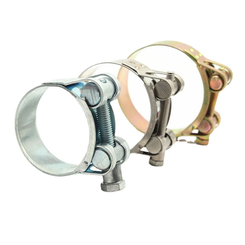 High Torque Hose Clamps 304 Stainless Steel Tube Clips Heavy Duty T-Bolt Clamps