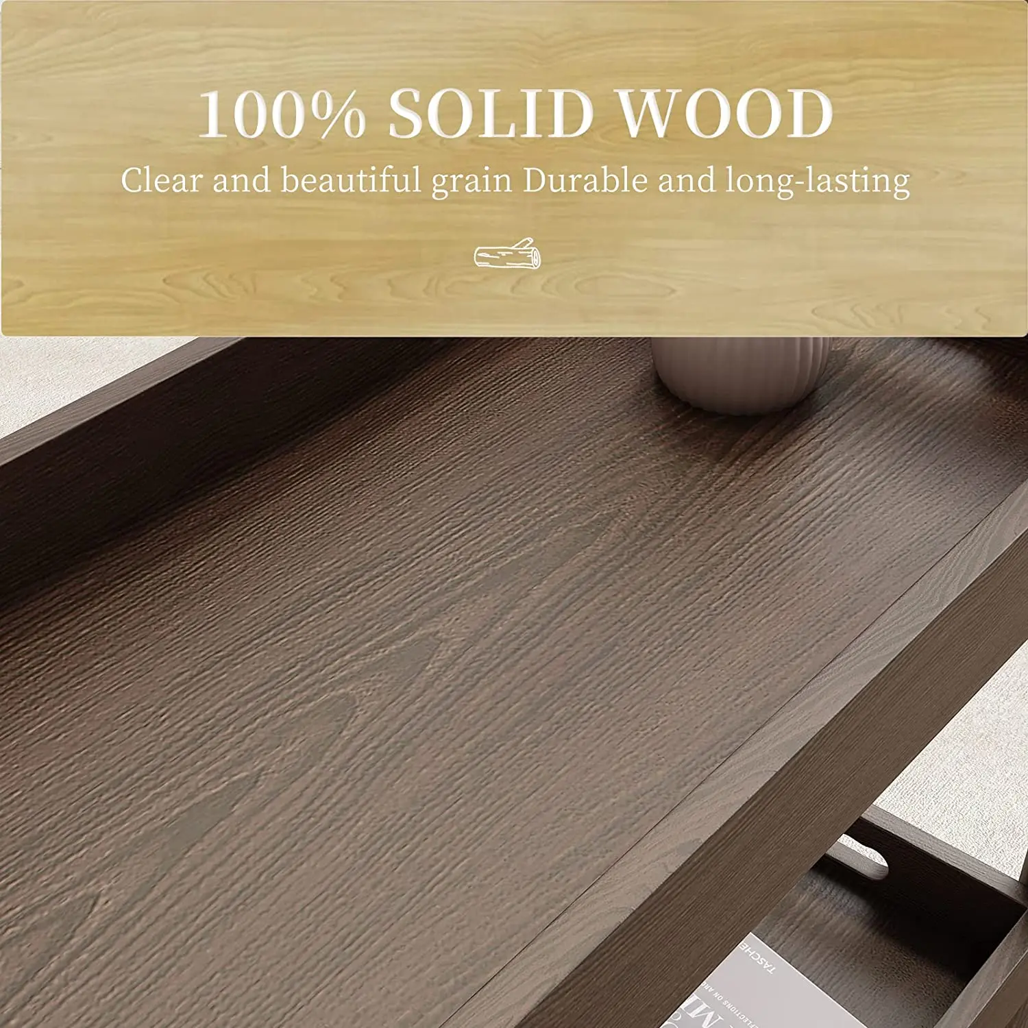 2021 New Kitchen wooden Storage bar Cart with Wheels and Handles