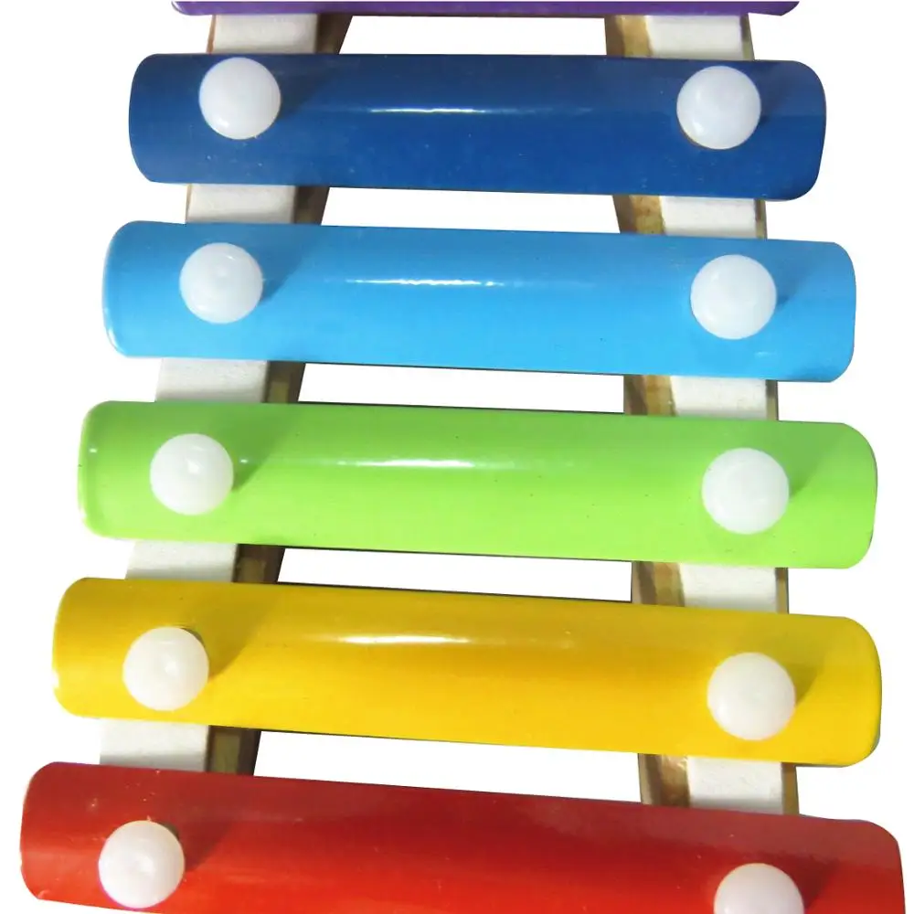 Мини деревянный игрушечный ксилофон с металлическими ключами, 8 клавиш