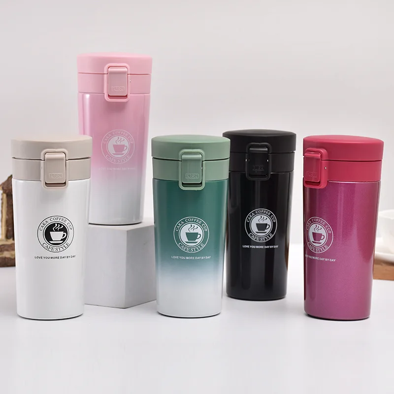 Custom Logo New Model Thermos Anti-spill Coffee Cup Stainless Steel Travel Mug Coffee With Lid