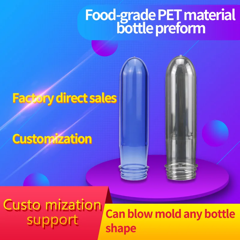 Manufacturer-Direct Eco-Friendly Customized 30mm Threaded Beverage PET Bottle Preforms for Sustainable Packaging