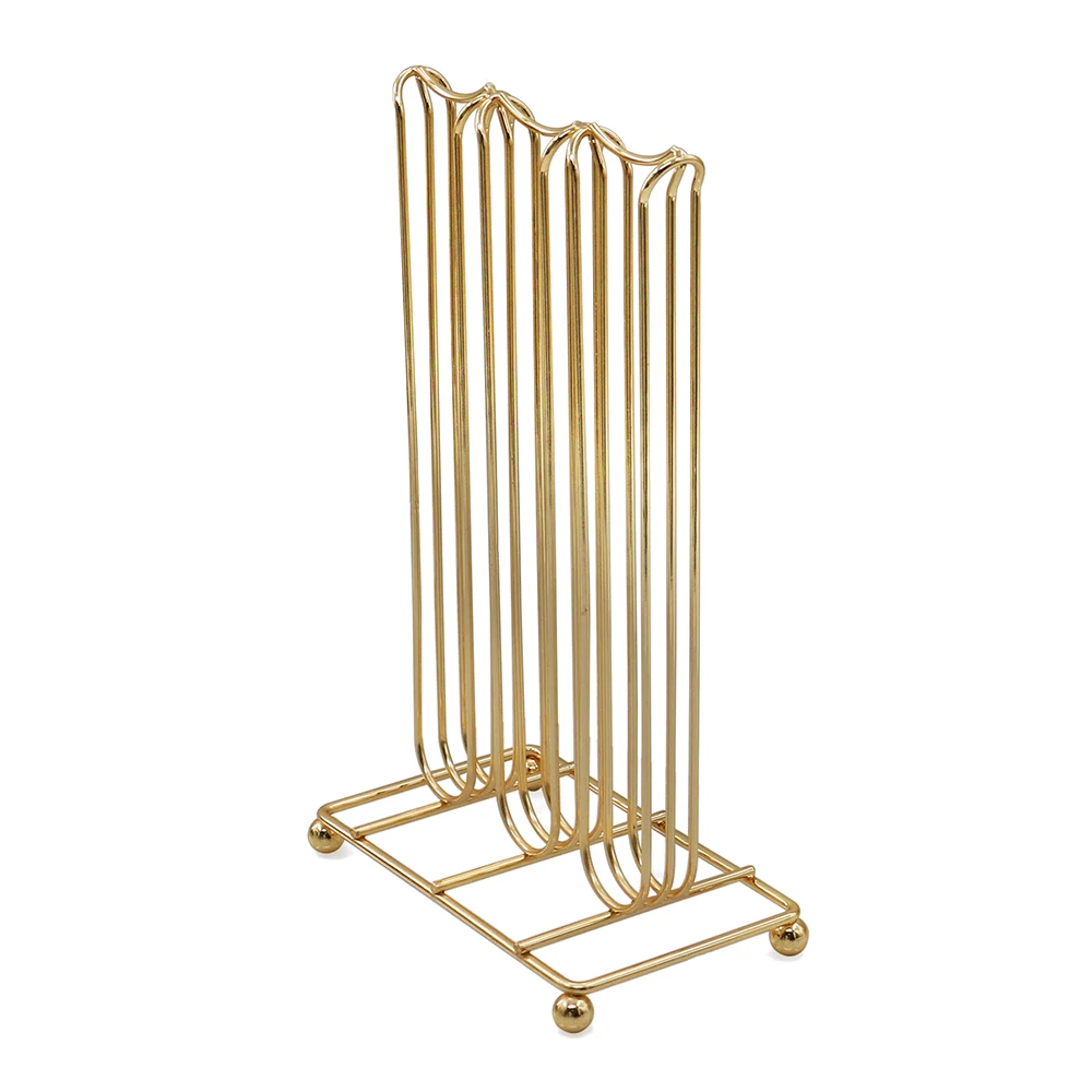 Home Organizer Desktop Gold Metal Wire Coffee Pod Capsules Storage Holder with 42 Capsules