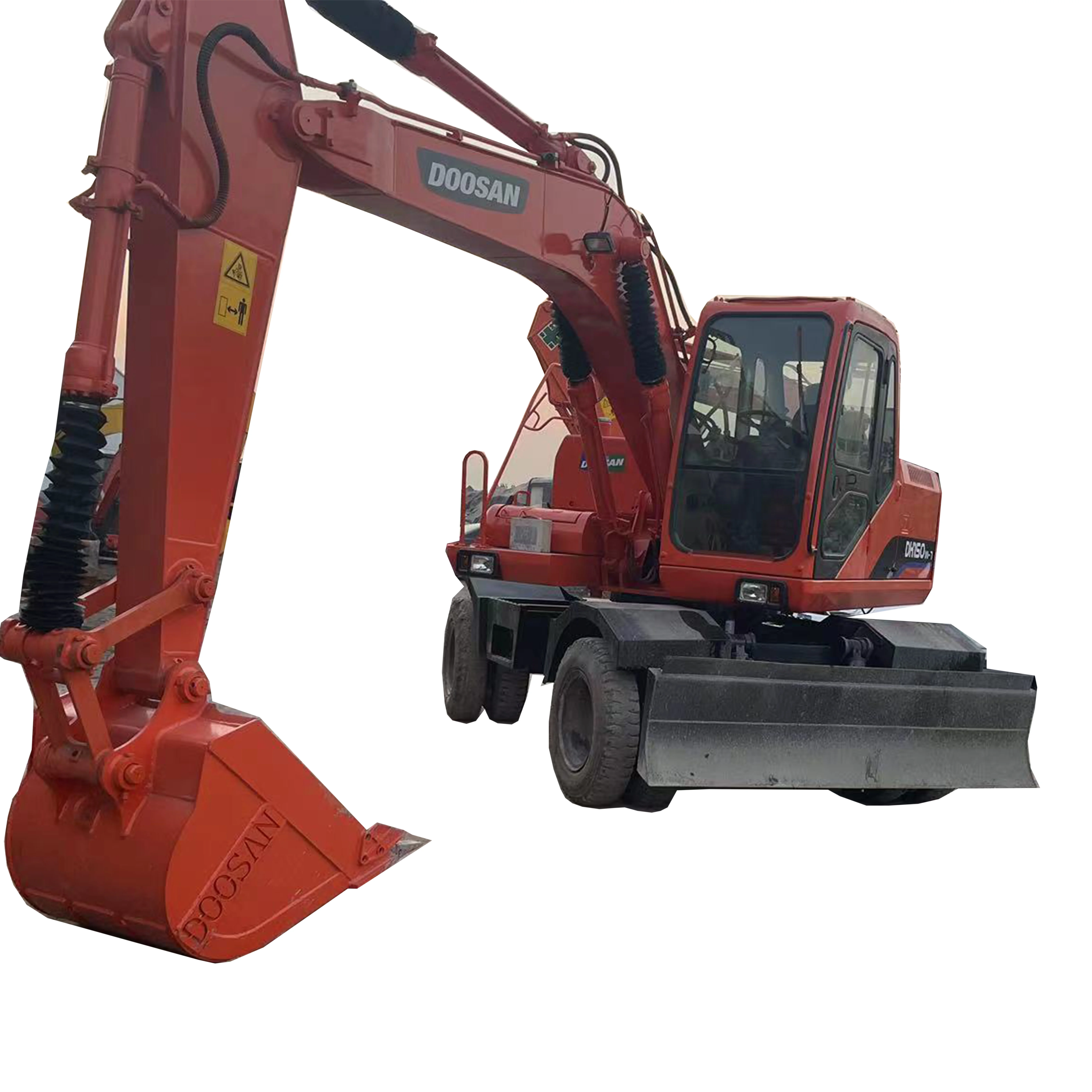 High quality and low price DOOSAN DH150-7 wheeled excavator, 100% original imported with good performance