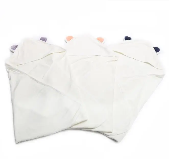 Большое и толстое мягкое полотенце с капюшоном и бамбуковым медведем