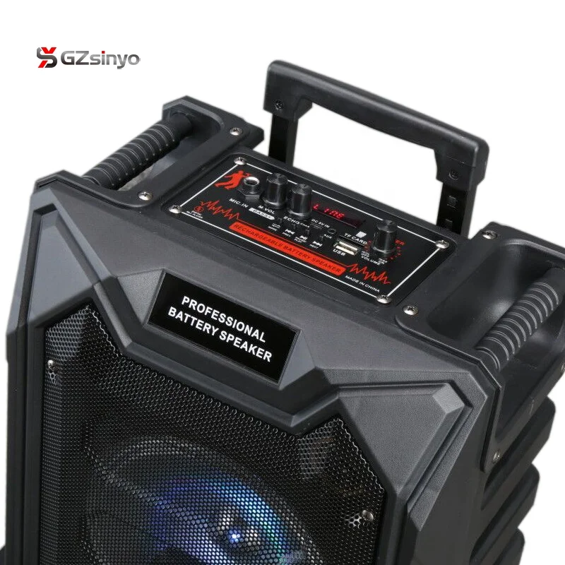2019 new private 8 inch loud portable blue tooth speaker karaoke for outdoors
