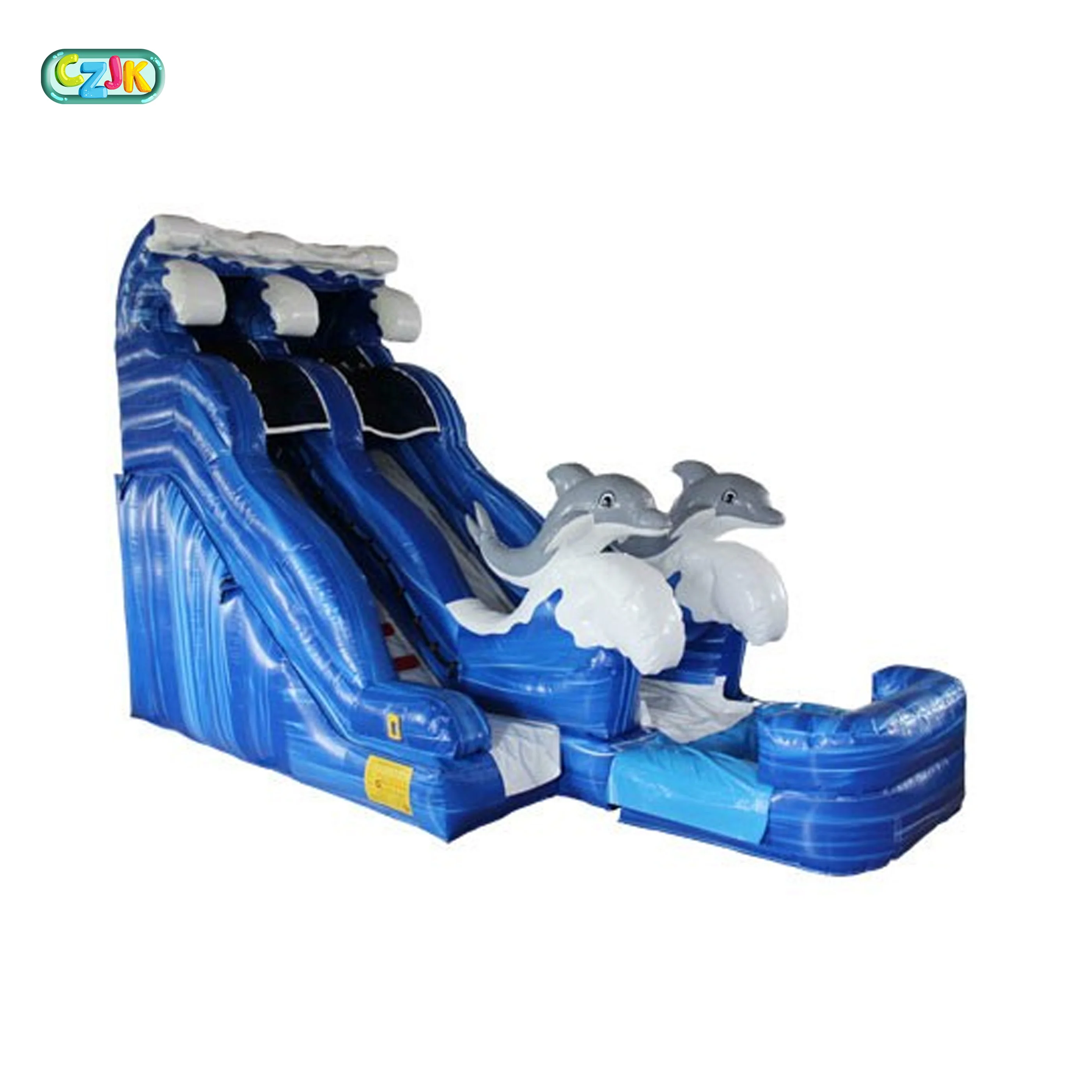 20ft doctor playground inflatable dolphin double water slide for sale