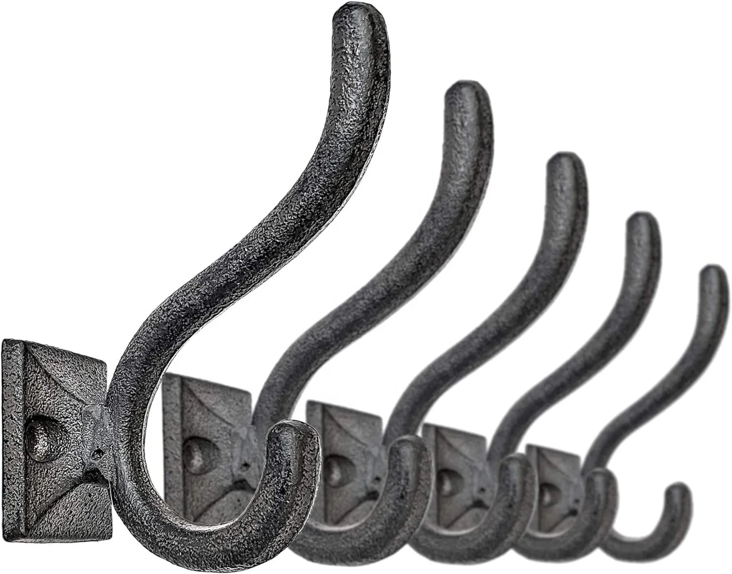 5 штук чугунные антикварные настенные крючки в винтажном современном фермерском стиле, декоративные настенные крючки для дома, сверхпрочные Крючки