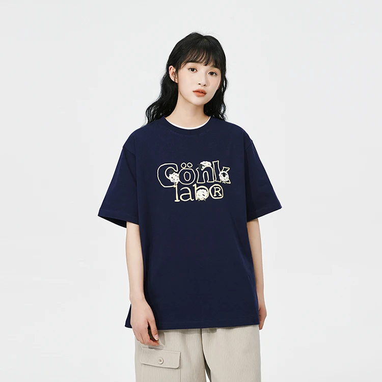 Hot selling streetwear fashion custom logo short sleeve couple tee summer cotton pattern printed oversized tshirts