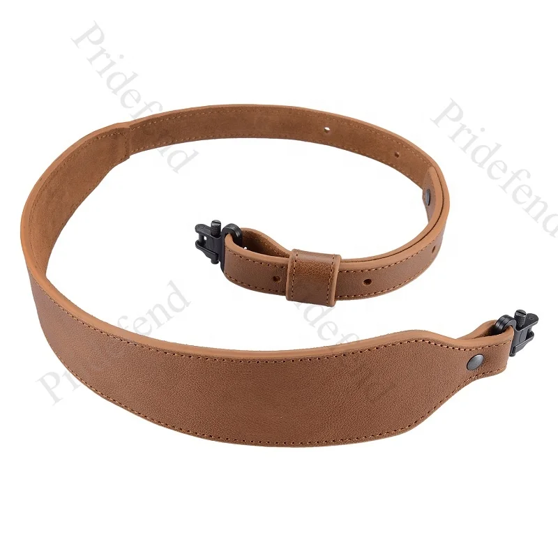 Durable Strap Metal Hardware Wide Mil-Spec Swivels Buffalo Hide Leather Sling