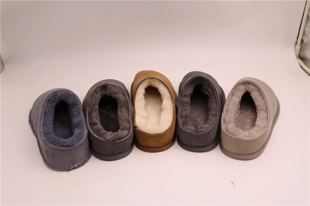
Winter Real Wool Cute indoor winter heel slippers shoes slippers shoes outdoor women 