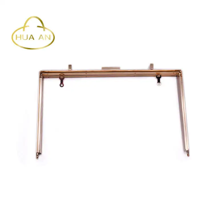 
12*7 inch rectangle clutch frame with strap hooks buckles 