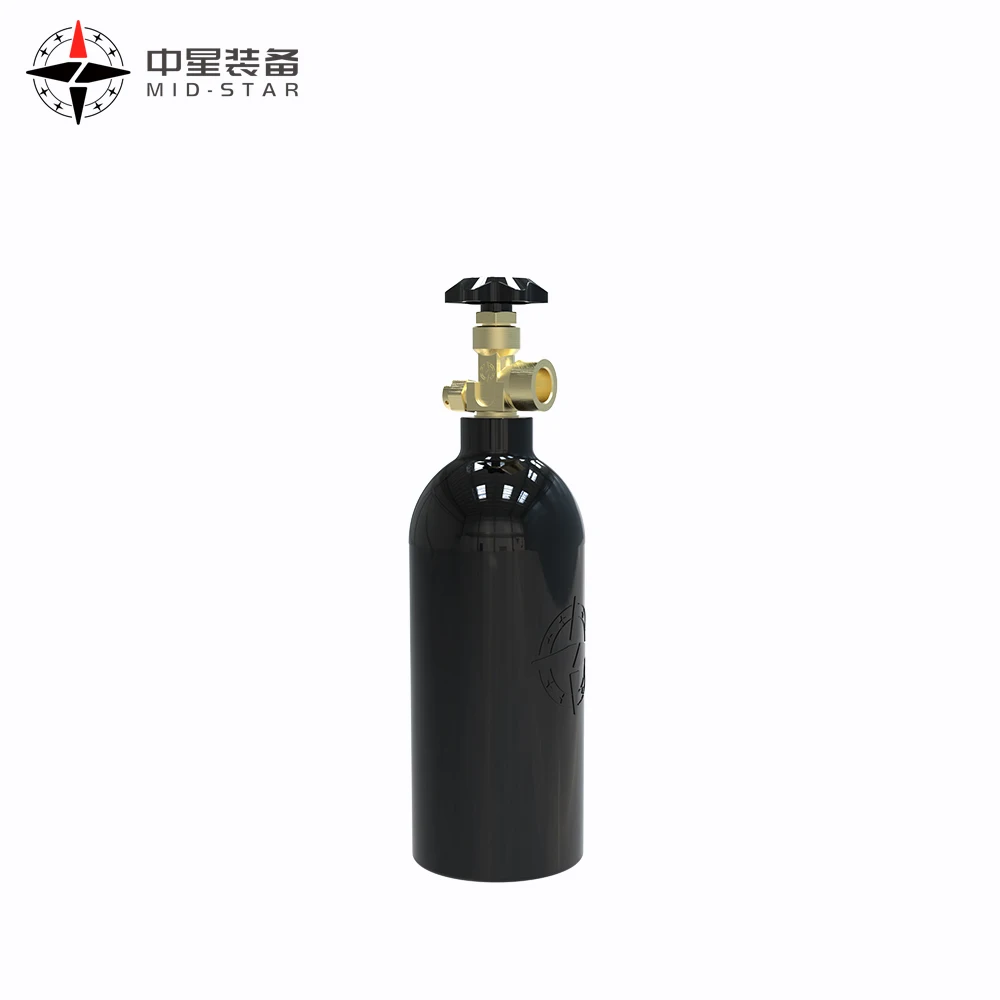 mini CO2 Tank- New Aluminum Cylinder with  Valve Series ISO7866 Standard  for He Helium hydrogen cylinder cartridges