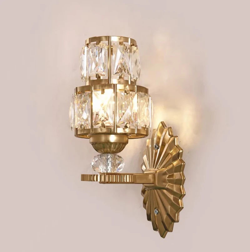 Wholesale Custom Indoor Decoration Bedroom Wall Light Modern Brass color Wall Lamp (FX045-1W)