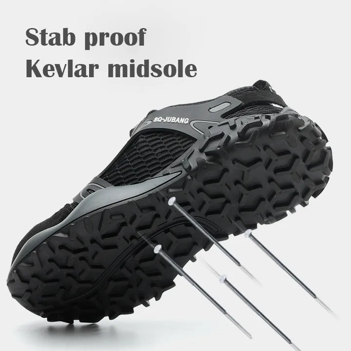 Best non slip industrial steel toe footwear safety trainers lightweight safety shoes with metal toe cap