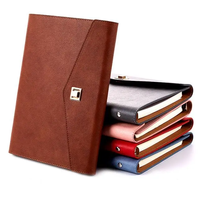 Customizable A5 Binder Leather Diary Journal Notebook with Soft Blank Paper For Writing