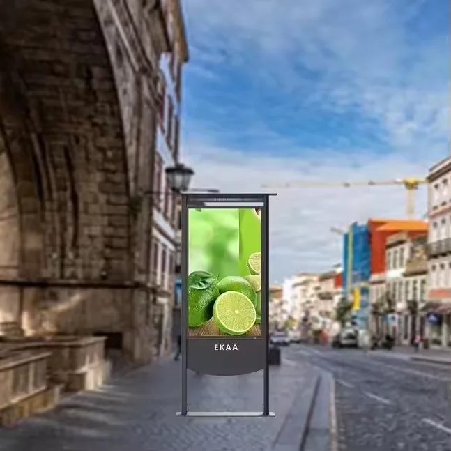Outdoor ips waterproof video led screen high brightness advertising digital signage floor stand lcd kiosk display