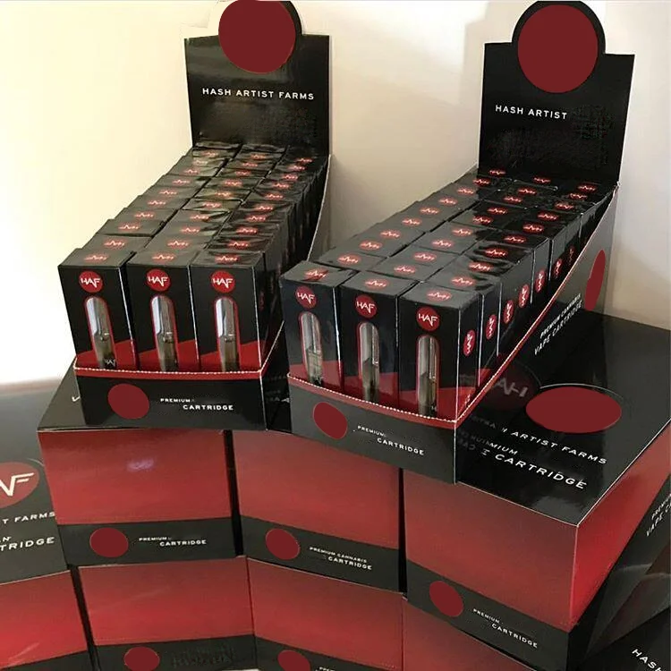 Custom Logo Cartridge Packaging 0.5ml 1ml Tube Childproof Childlock Glass Blank Child Resistant Paper Box