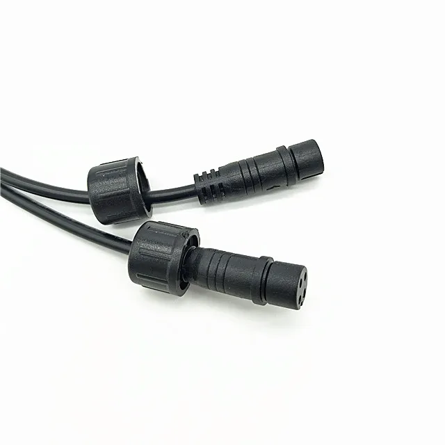 OEM12V 24V DC Power waterproof cable One point two power cables for outdoor LED lamps