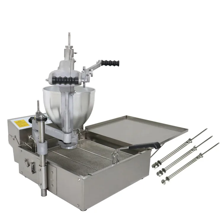 Donut Fryer 3 Shape Mini Lokma Donut Maker Machine Sweet Ball Pon De Ring Donut Making Machine Commercial