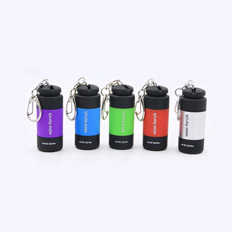 Gift MINI USB charging LED Keychain Ring Flashlight USB Small Pocket Keychain Ring Flashlight Customized Mini Flashlight