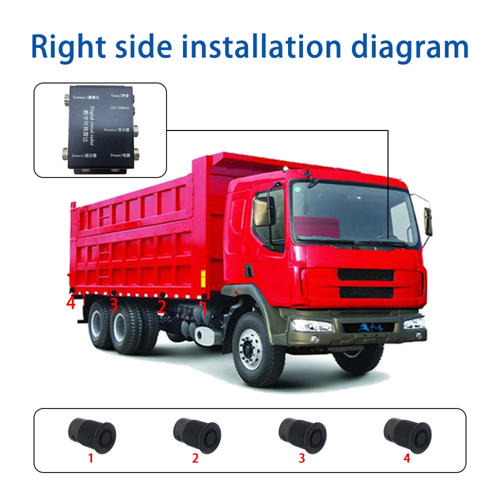 12~24V Parking Sensors Automotive Reversing Radar System Buzzer Vehicle Detection