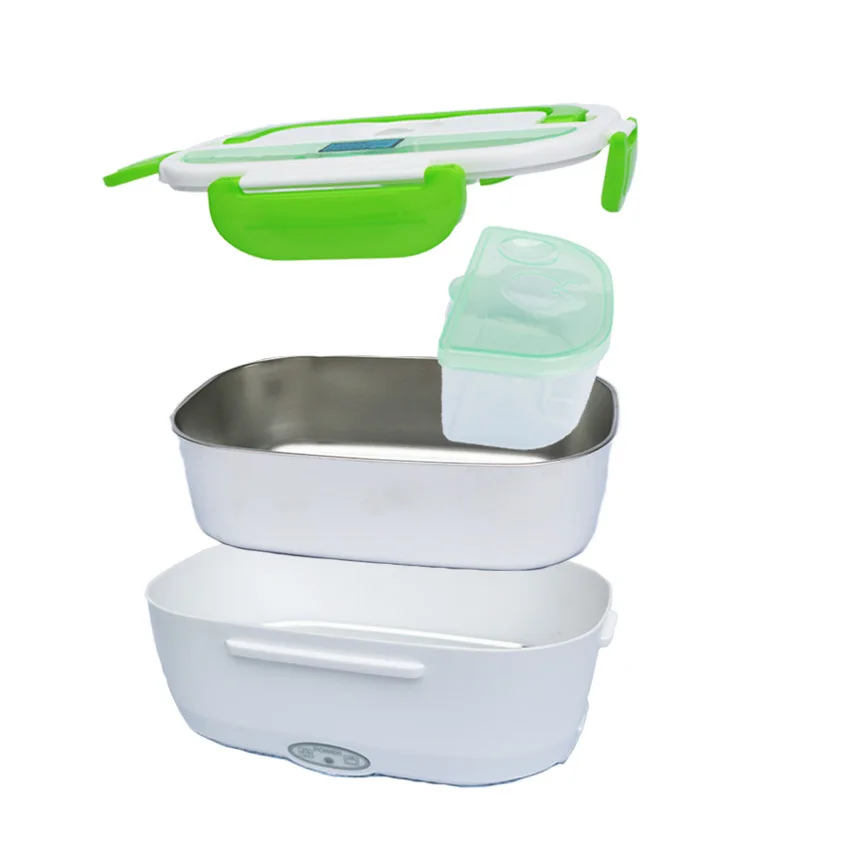 
Brazilian Plug Portable detachable stainless steel inner container Electric Heating Lunch Box Food-Grade Food Warmer 