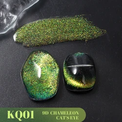 9D Cat Eye Gel Nail Polish Chameleon Wholesale Private Label 8g Magnetic Gel Auroras Snowlight Cat Eye Gel For Nail Design