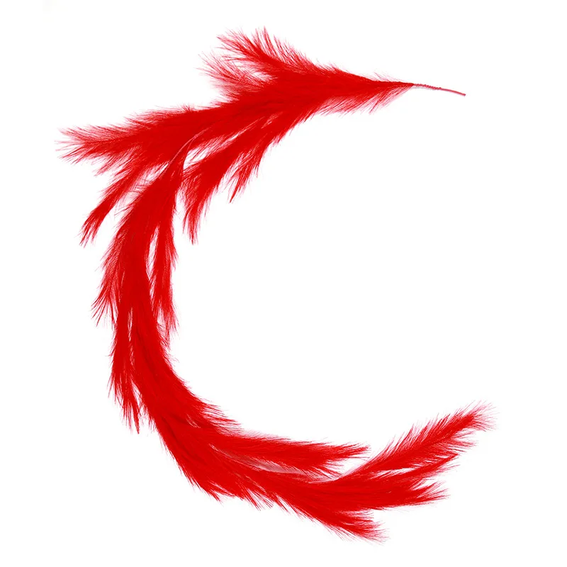 Christmas Decoration Pamps Grass Garland 200CM OEM Red Color Hanging Garland For Christmas Tree