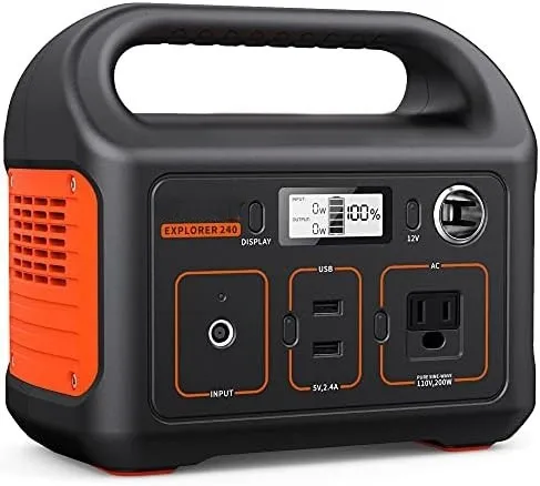 Portable Power Station 240Wh Backup Lithium Battery, 110V/200W Pure Sine Wave AC Outlet, Camping Travel Hunting Emergency Power
