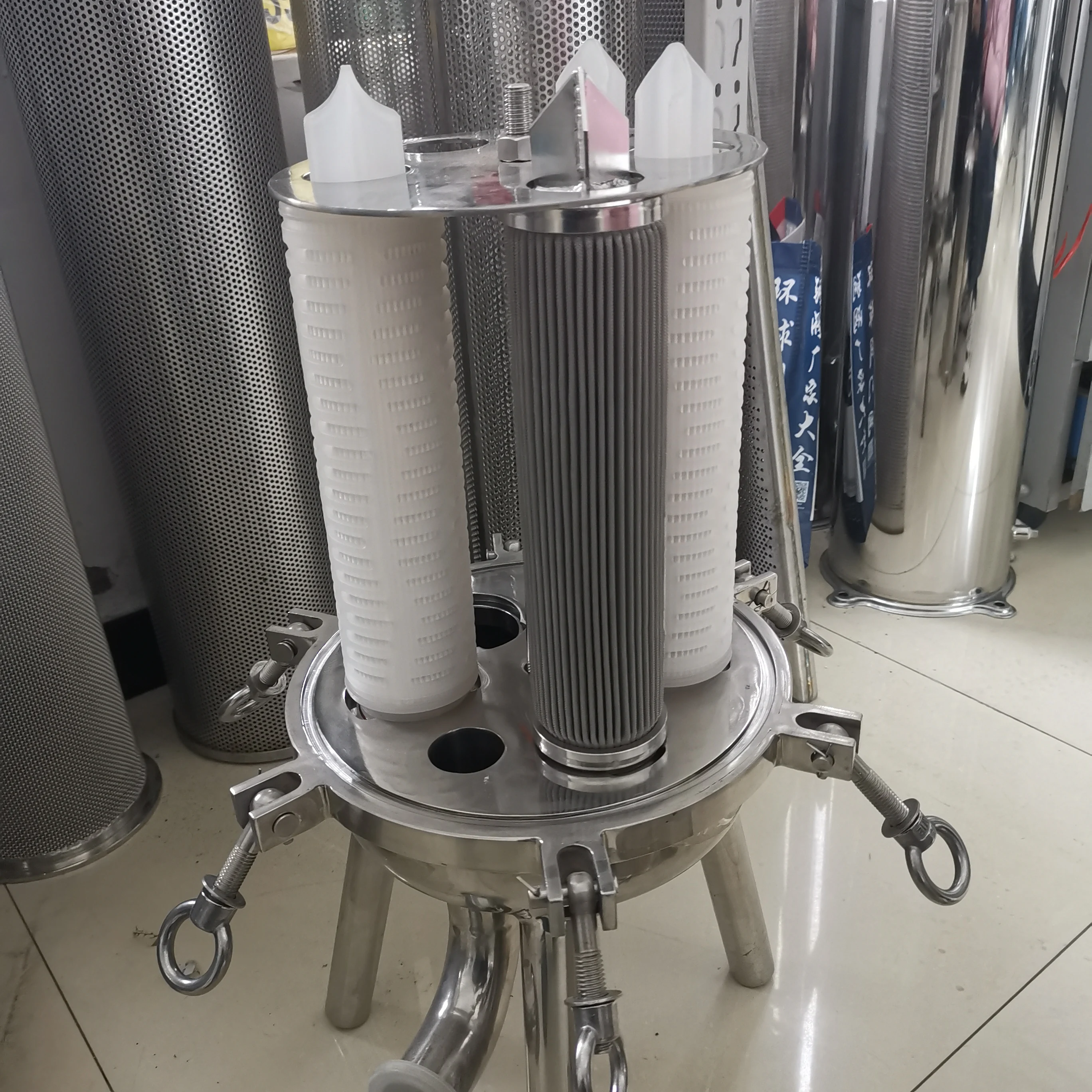 Food-Grade Stainless Steel 304/316 Micropore Precision Cartridge Filter Industrial Filtration Equipment for factory use