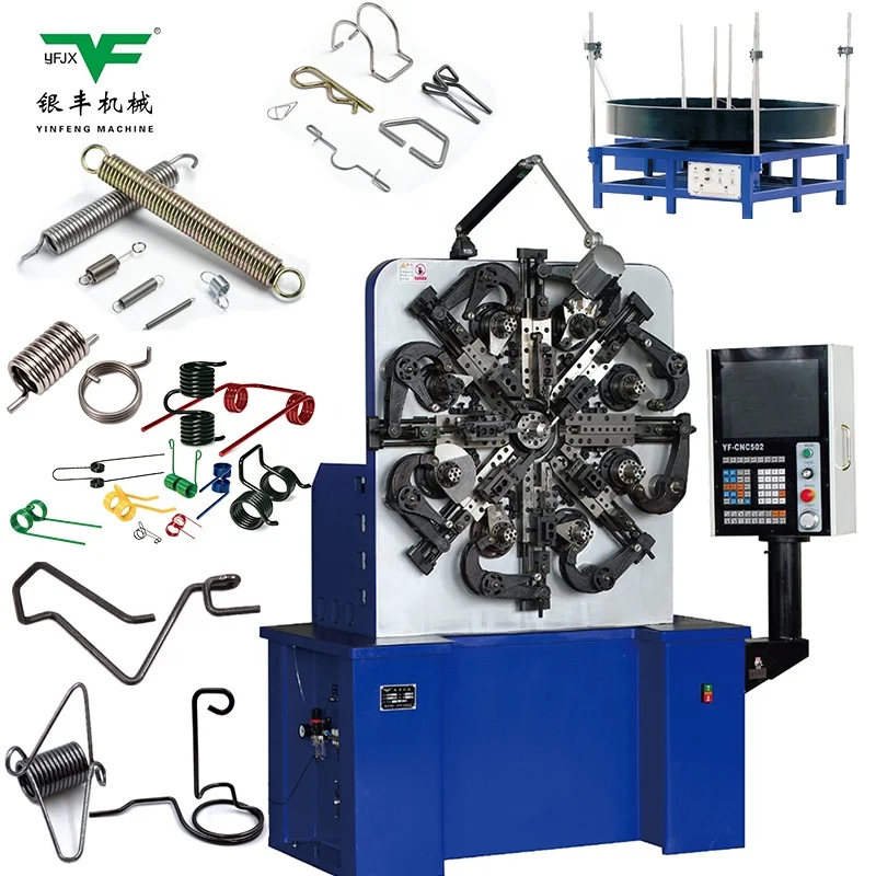 CNC-8322-8335 Wire diameter 0.2mm-7mm 3d cnc steel wire spring former bending machine,battery compression spring machine