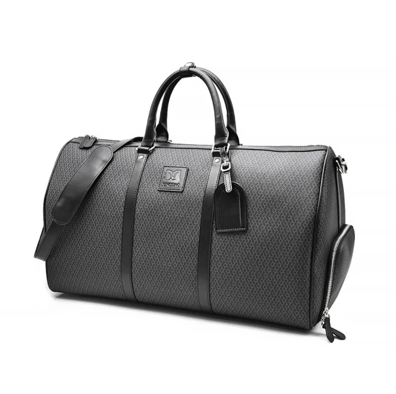 Factory Custom Large Capacity PVC Leather Travel Bag Duffel Weekender Overnight Duffle Bags For Men