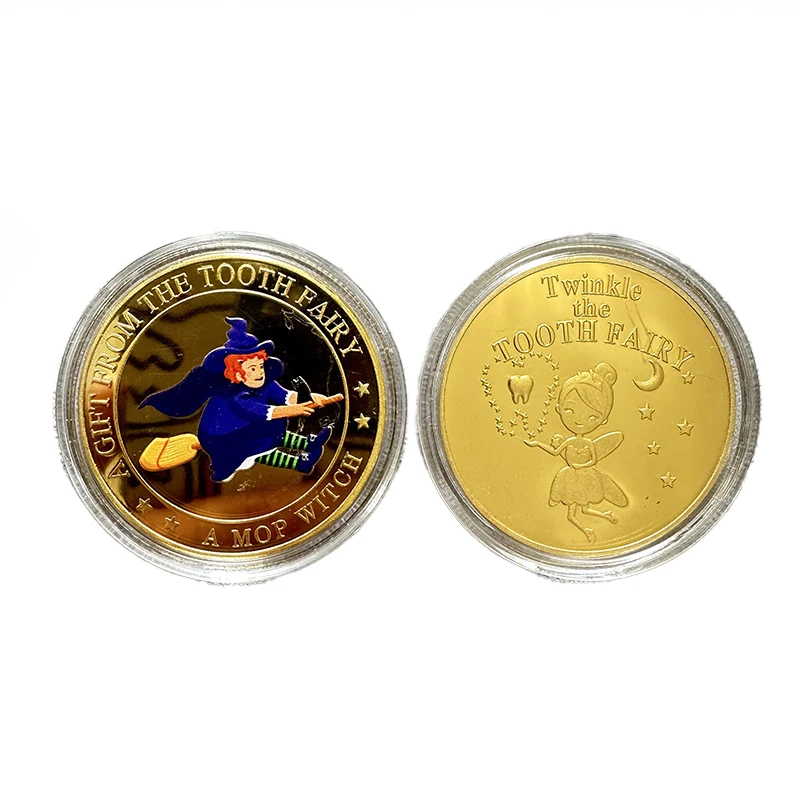 Custom Tooth Fairy Gold Coin For Kids Coin Double-sided Metal Challenge Coin