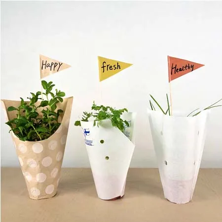 Printed Paper Tulip Bag for Flower Packing Floral Sleeve