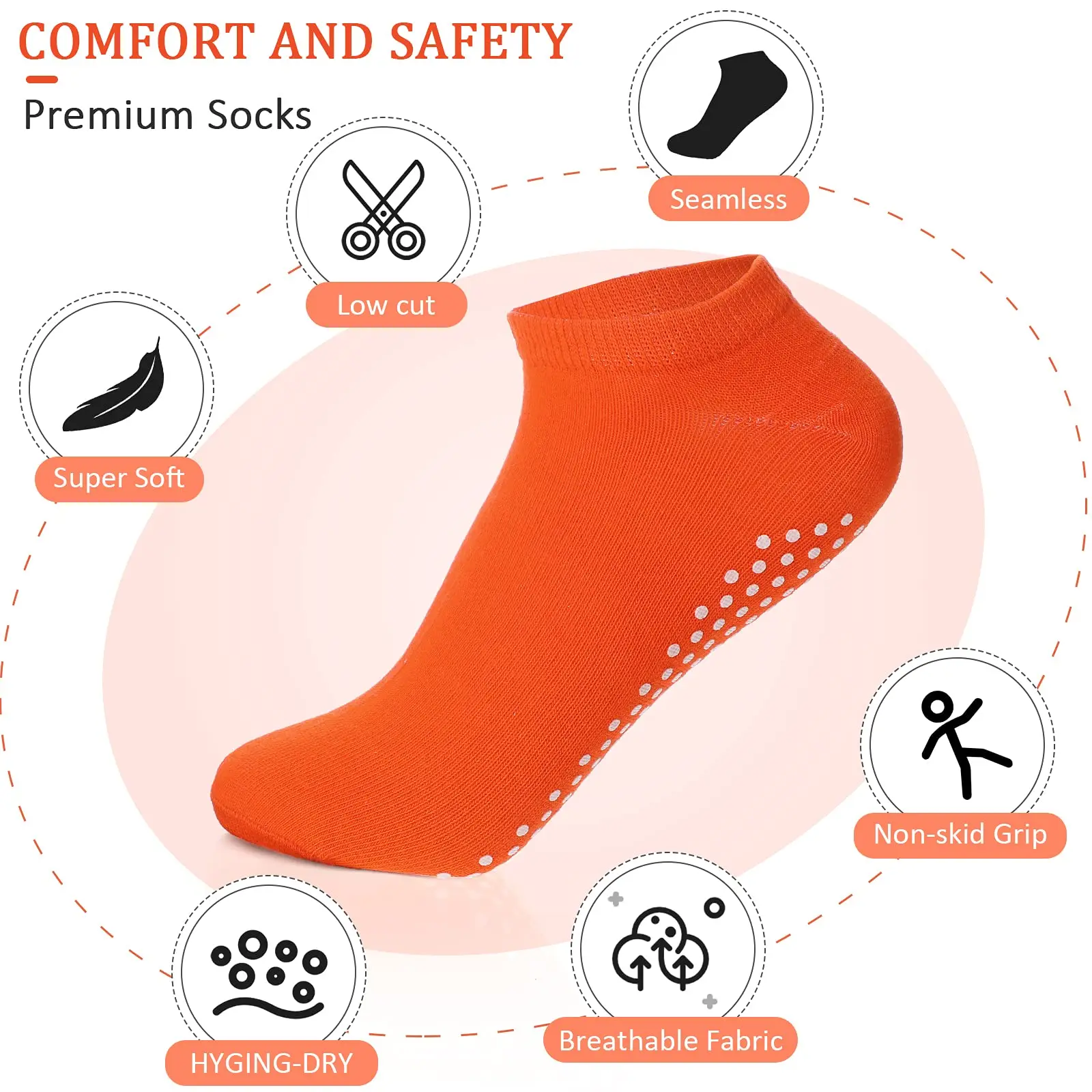 Kids Floor Socks With Head Non-Slip Silicone Soles Knit Knee Newborn Non-Slip Floor Girl Baby Socks