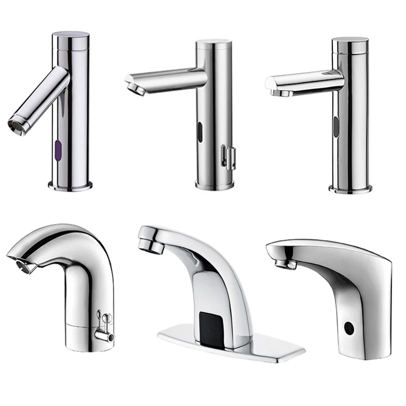 Infrared Saving Smart Brass Bathroom Induction Touchless Automatic Sensor Water Taps