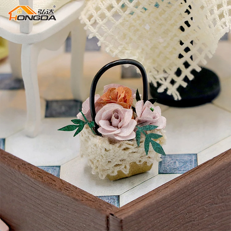 Hongda New Style S2201 Sweet Cake Station Miniature Doll House DIY Wooden Dollhouse Kit For Girls