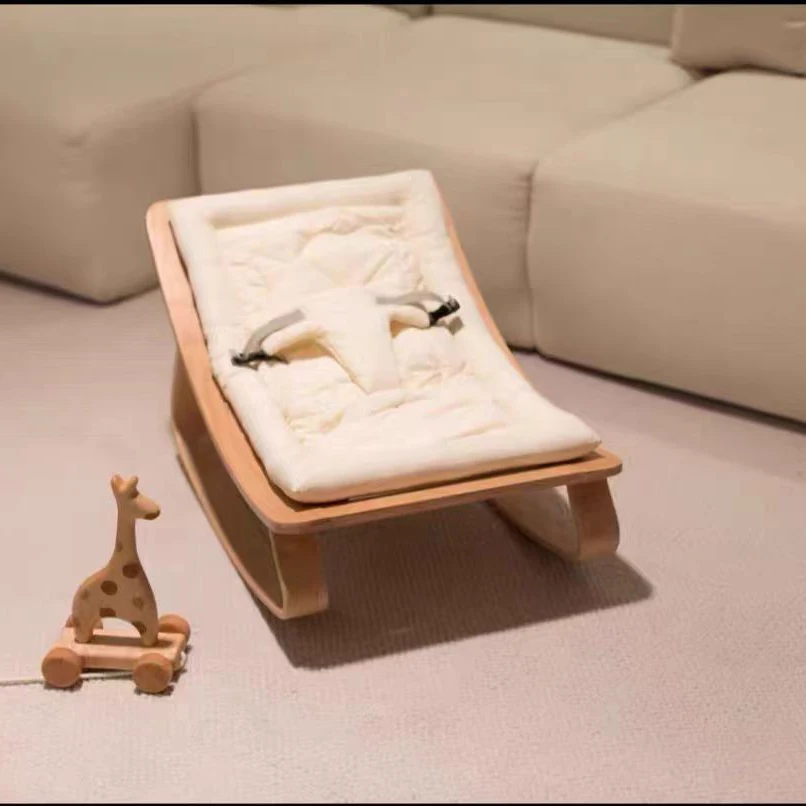 Customize Comfortable Wooden Rocking Chair For Baby