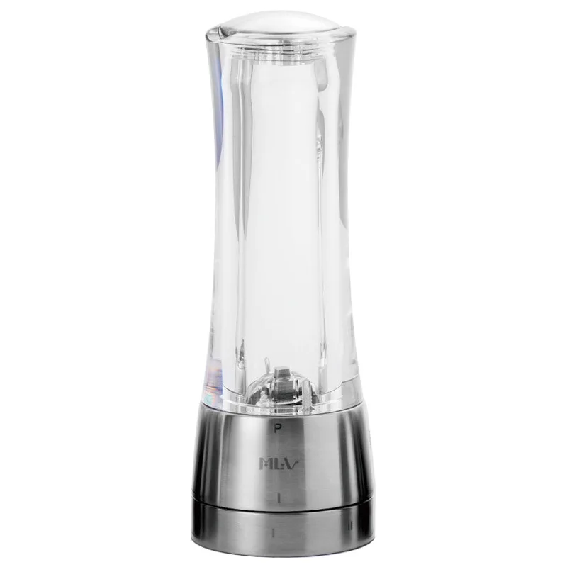 Высокое качество нержавеющая сталь и акриловая пластиковая соль Регулируемая мельница для перца соли