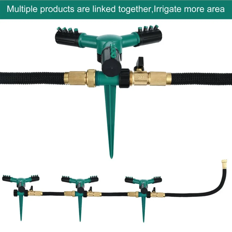 360 Degree Rotating Automatic Garden Water Sprinkler Irrigation Lawn Watering Sprinkler Irrigation