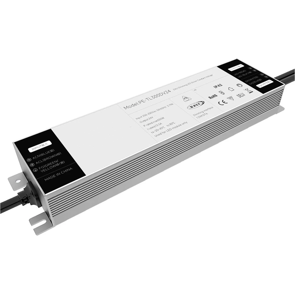 5 years warranty Triac 0-10v 5 in 1 Dimmable LED Driver IP67 led power supply 100w dc 24v 12v led driver for led light
